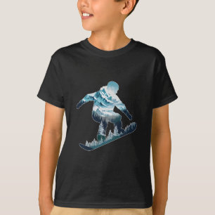 Snowboarding Adventure Mountain Silhouette Snowboa T-Shirt