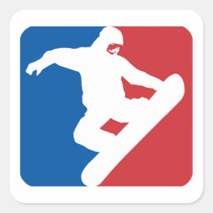 Snowboarding All Star Square Sticker