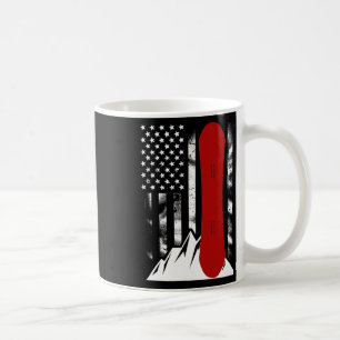 Snowboarding American Flag Skiing Snowboard For Wo Coffee Mug