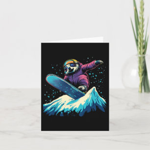 Snowboarding Animals- Sloth On A Snowboard Snowboa Card