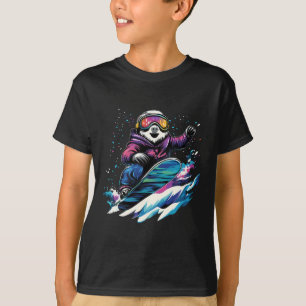 Snowboarding Animals- Sloth On A Snowboard Snowboa T-Shirt