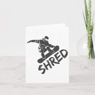 Snowboarding Apparel Freestyle Snowboarder Shred  Card
