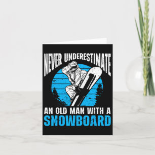 Snowboarding Art Men Snowboard Winter Cool Snowboa Card