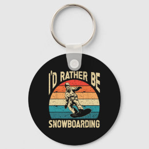 Snowboarding Art Men Snowboard Winter Cool Snowboa Keychain