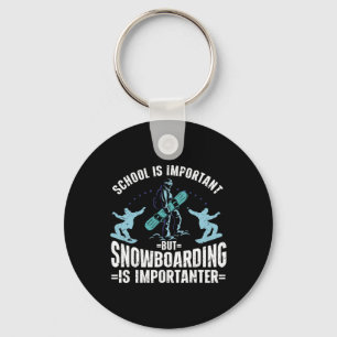 Snowboarding Art Men Snowboard Winter Cool Snowboa Keychain