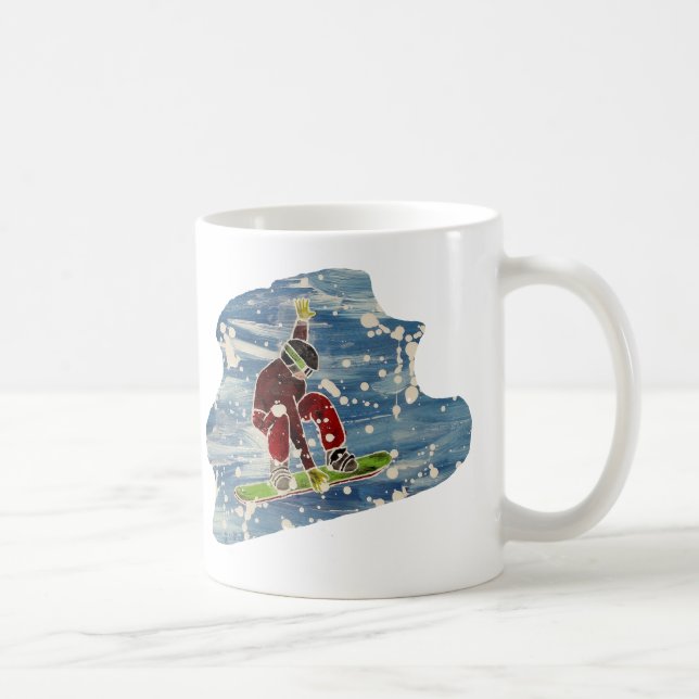 Snowboarding art mug (Right)