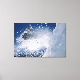 Snowboarding at Snowbird Resort, Wasatch Canvas Print