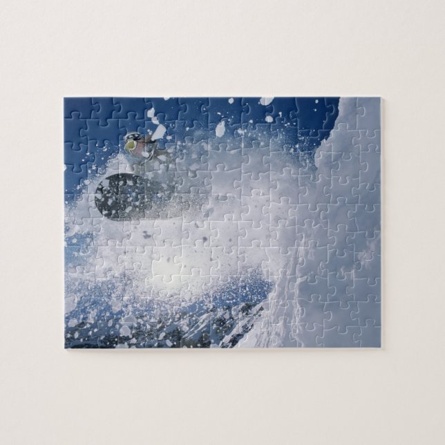 Snowboarding at Snowbird Resort, Wasatch Jigsaw Puzzle (Horizontal)