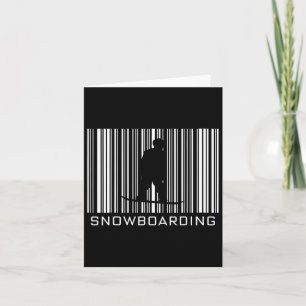Snowboarding Barcode Hob  Card