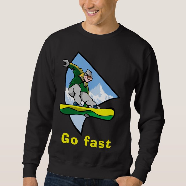 Snowboarding Basic Sweatshirt men's T-shirt (Front)