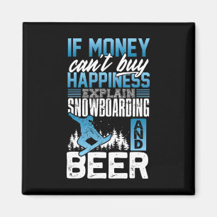 Snowboarding Beer Lover Facts Gift Snowboard Snowb Magnet