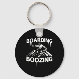 Snowboarding Boozing Keychain