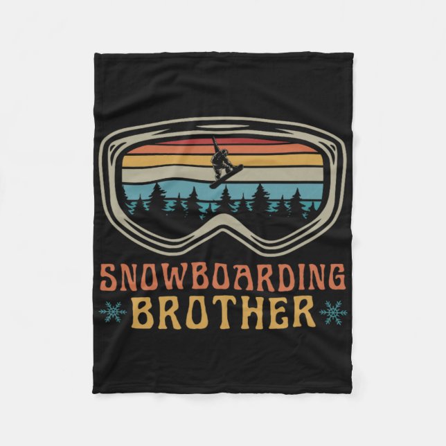 Snowboarding Brother Matching Family Snowboard Tri Fleece Blanket (Front)
