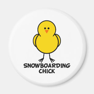 Snowboarding Chick Magnet