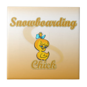 Snowboarding  Chick Tile