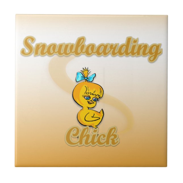 Snowboarding  Chick Tile (Front)