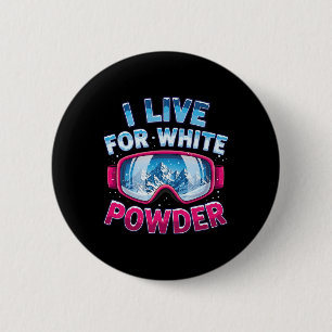 Snowboarding Cool Snowboarder Skiing Freestyle Alp 2 Inch Round Button