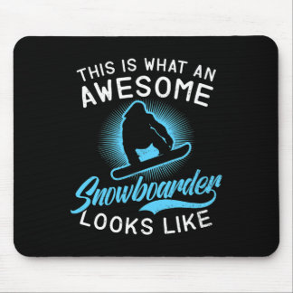 Snowboarding Design Awesome Snowboarder Looks Like Mouse Pad