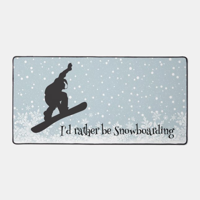 Snowboarding Design Desk Mat (Front)