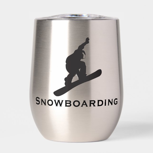 Snowboarding Design Thermal Wine Tumbler (Front)