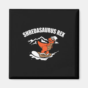 Snowboarding Dinosaur Funny Snowboard Kid Gift  Magnet