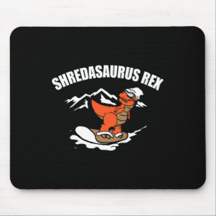 Snowboarding Dinosaur Funny Snowboard Kid Gift  Mouse Pad