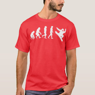 Snowboarding Evolution Funny Snow Boarding Epert W T-Shirt