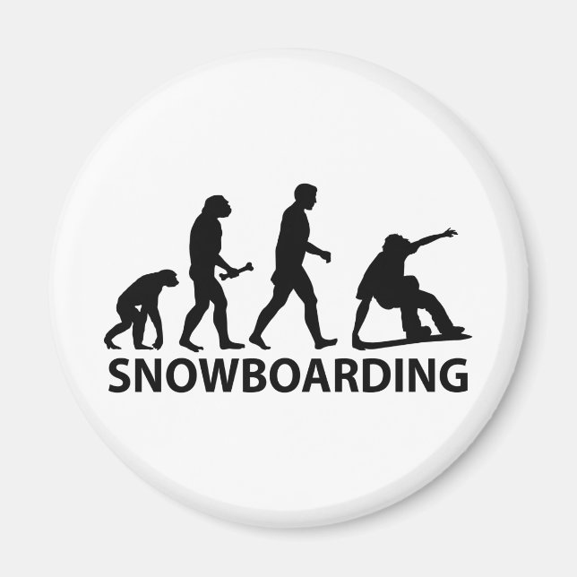 Snowboarding Evolution Magnet (Front)