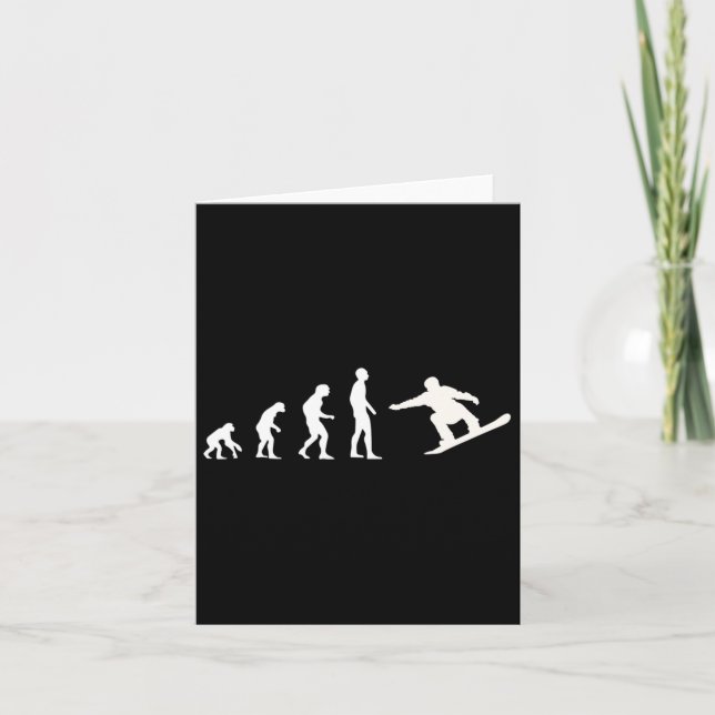 Snowboarding Evolution Winter Snowboarding Sport S Card (Front)