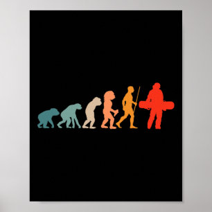 Snowboarding Evolution Winter Sports Poster