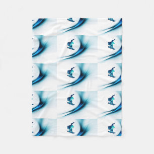 Snowboarding Fleece Blanket