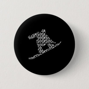 Snowboarding Freestyle Snowboarders Silhouette I S 2 Inch Round Button