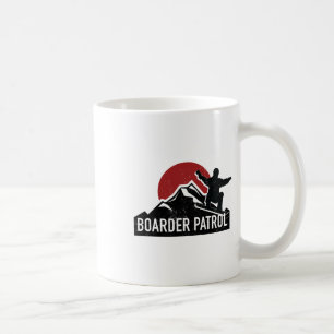Snowboarding Funny Boarder Patrol Snowboarder Gift Coffee Mug