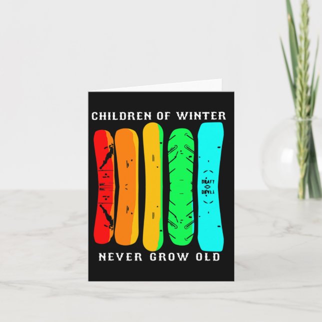 Snowboarding Funny Snowboard  Card (Front)