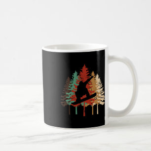 Snowboarding Gift Design Vintage Pine Tree Style  Coffee Mug