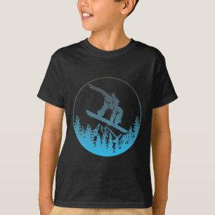 Snowboarding Gift Vintage Pine Snowboard T-Shirt