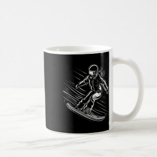 Snowboarding Girl Sketch Winter Sports  Coffee Mug