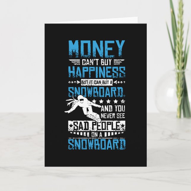 Snowboarding Happiness Card (Front)
