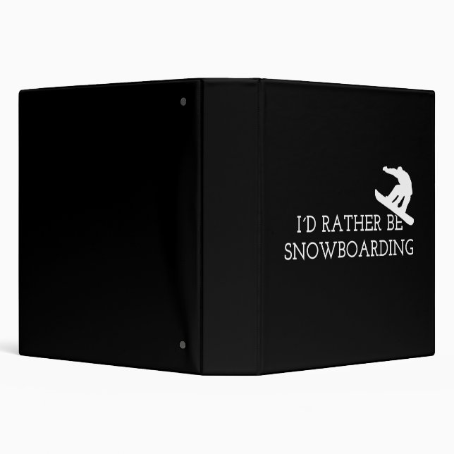 Snowboarding - I'd Rather Be Snowboarding Binder (Background)