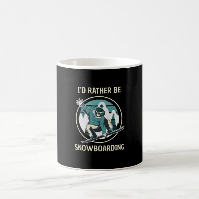 Snowboarding - I'd Rather Be Snowboarding Coffee Mug (Center)
