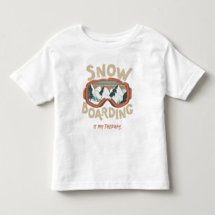 Snowboarding Is My Therapy - Winter Sport Toddler T-shirt