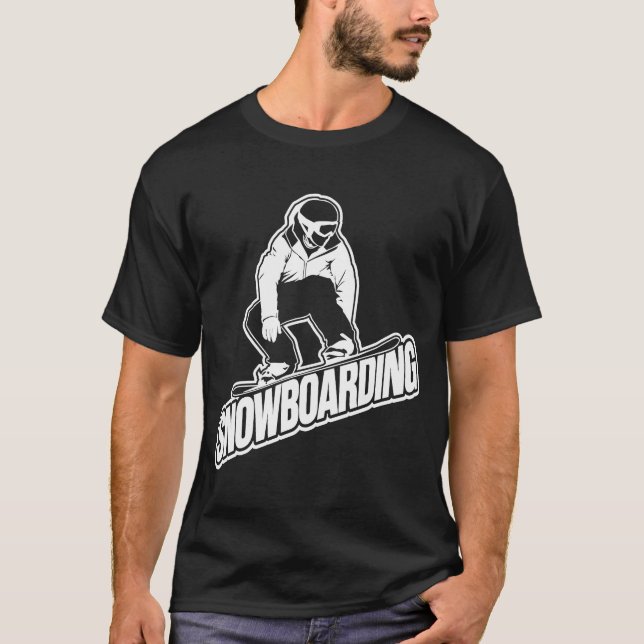 Snowboarding Large Shredder Lettering  Great Snowb T-Shirt (Front)
