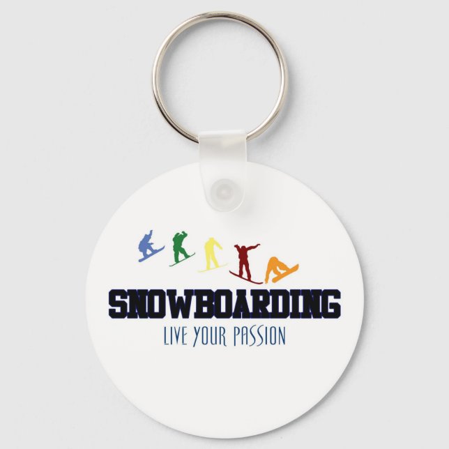 SNOWBOARDING-LIVE YOUR PASSION KEYCHAIN (Front)