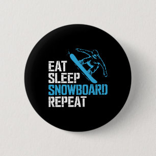 Snowboarding Lover Humour Design Funny Snowboarder 2 Inch Round Button