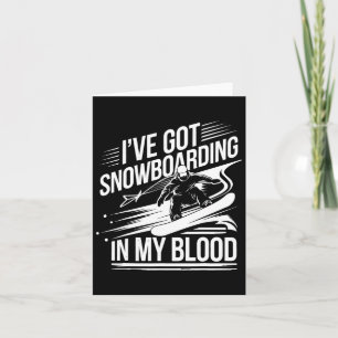 Snowboarding Lover Humour Design Funny Snowboarder Card
