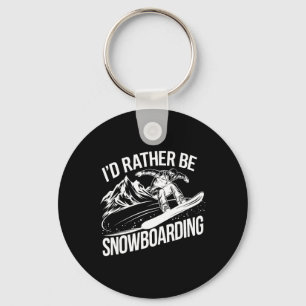 Snowboarding Lover Humour Design Funny Snowboarder Keychain