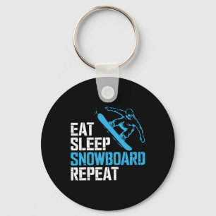 Snowboarding Lover Humour Design Funny Snowboarder Keychain
