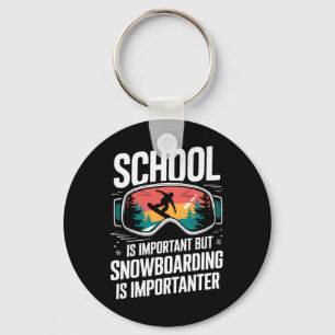 Snowboarding Lover Humour Design Funny Snowboarder Keychain