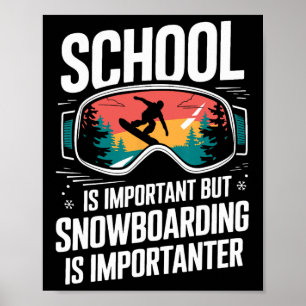 Snowboarding Lover Humour Design Funny Snowboarder Poster