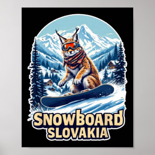Snowboarding Lynx In Slovakia Adventure Poster